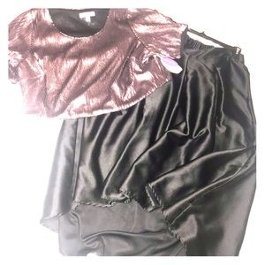 2 pc formal crop too and skirt